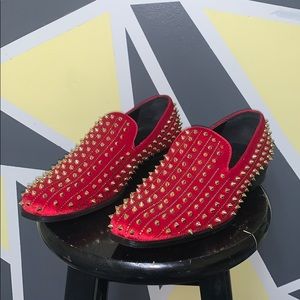 Velvet Red/ Gold Men’s Loafers